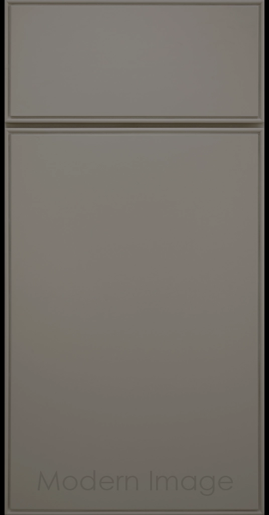 Dallas slim shaker cabinet in Slate finish, showcasing a distinct groove, flat panel and narrow stiles.